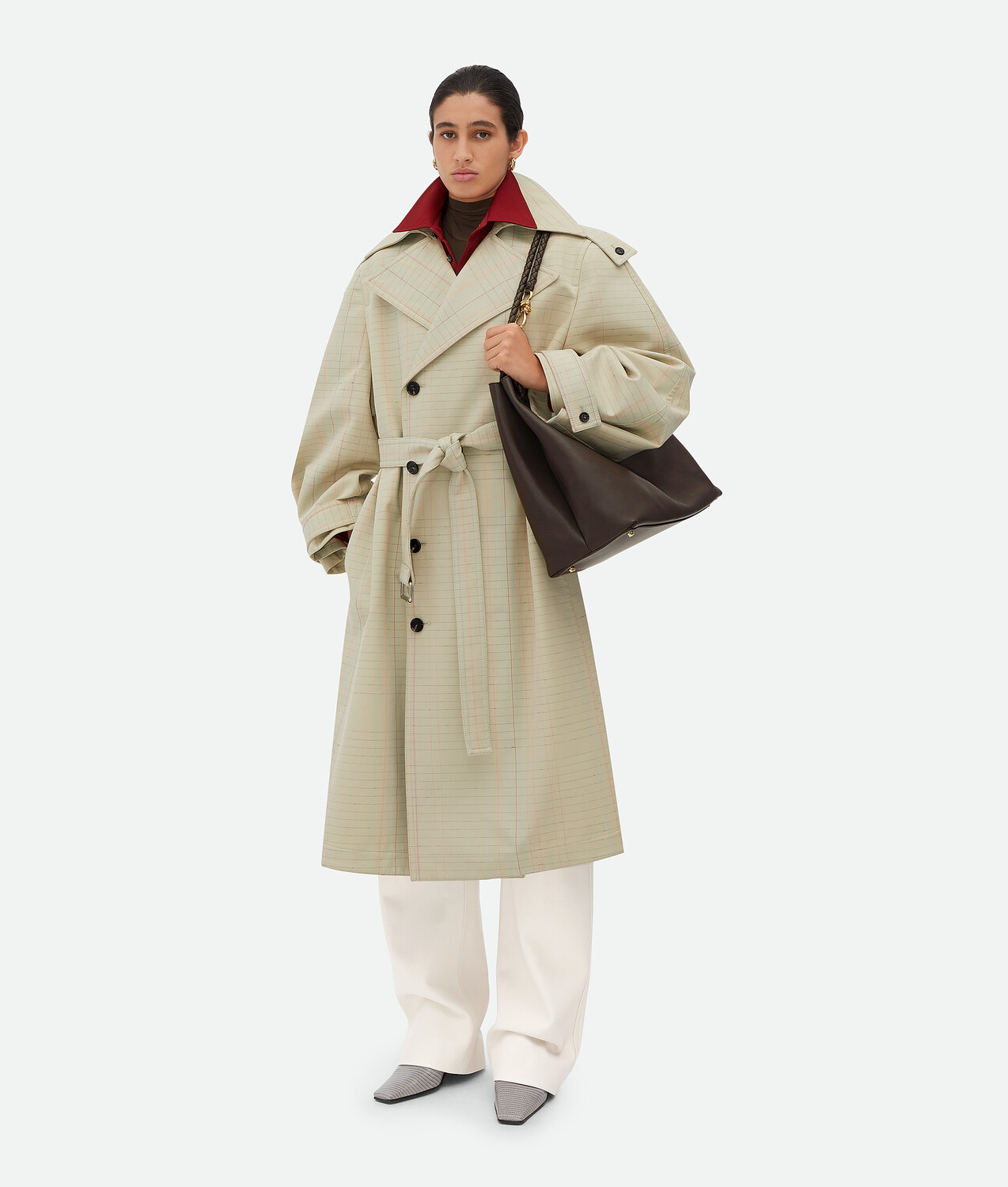 

Пальто из шерсти и хлопка для ноутбука Bottega Veneta