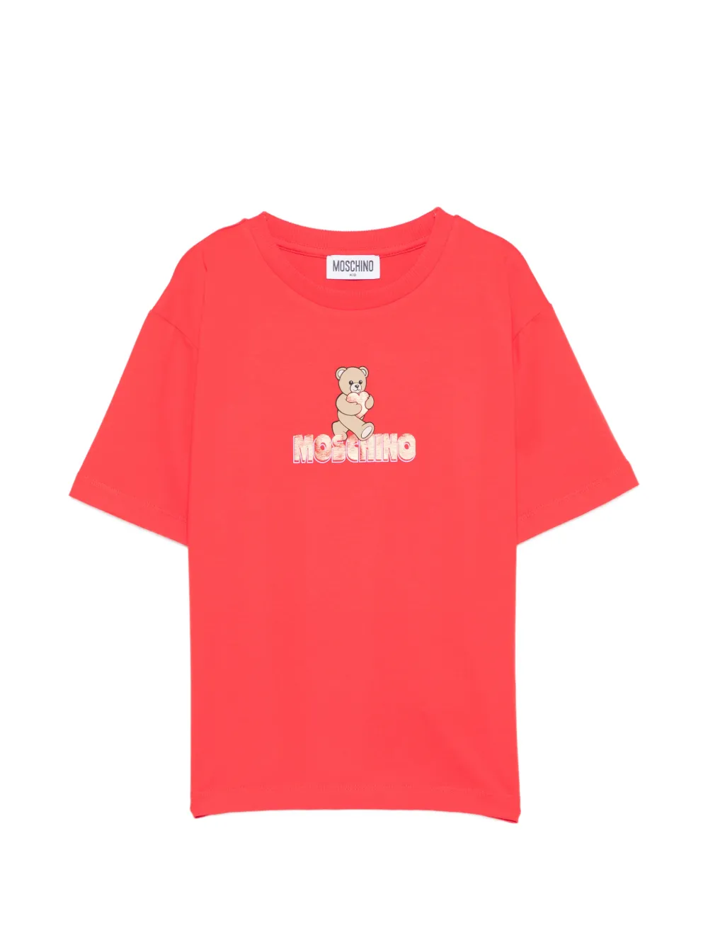 

Футболка с логотипом Teddy Moschino Kids, красный