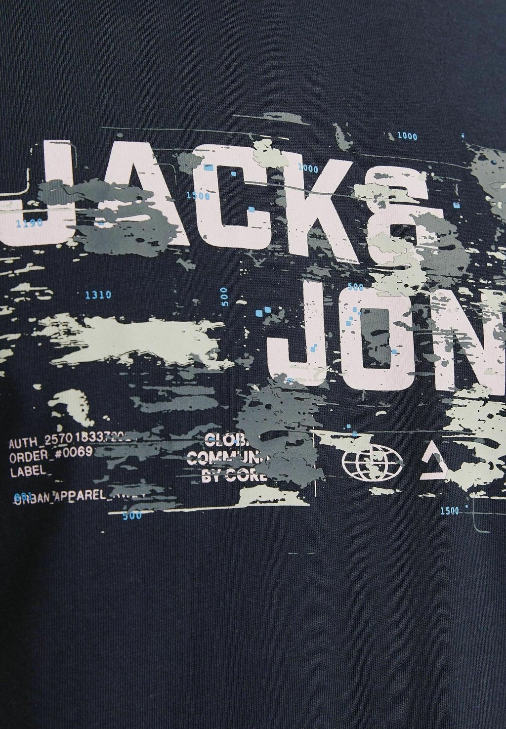 

Футболка с принтом LOGO RUNDHALS Jack & Jones, темно-синий