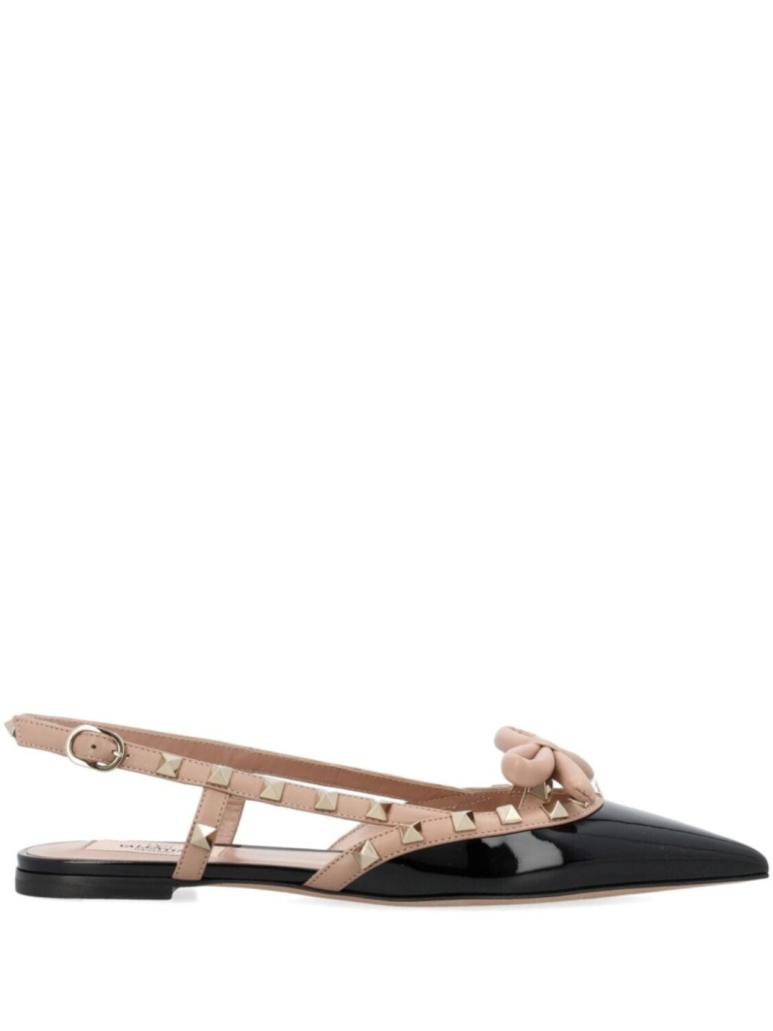 

Valentino Garavani балетки Rockstud с бантом и открытой пяткой, черный