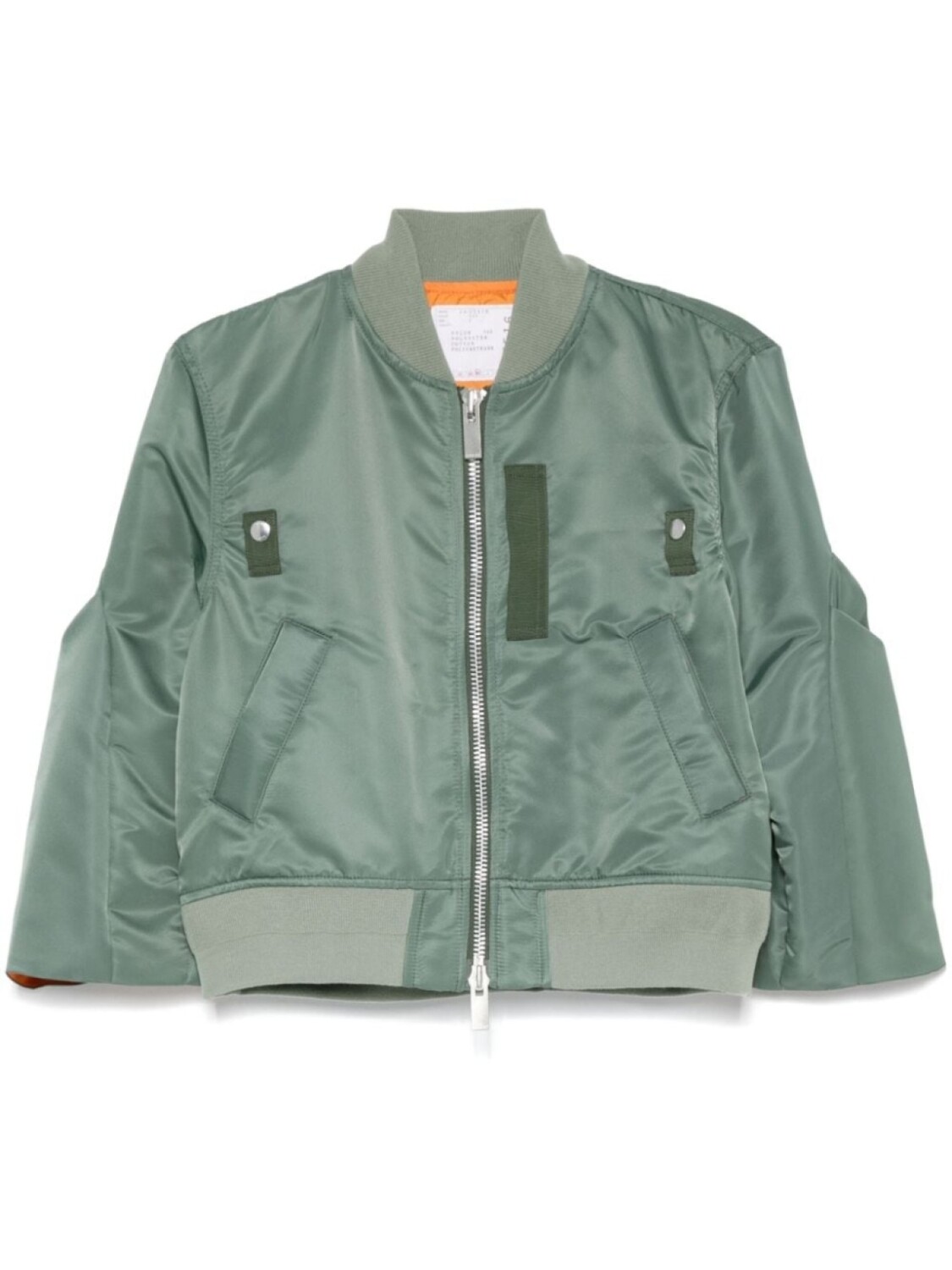 

Sacai бомбер на молнии, зеленый