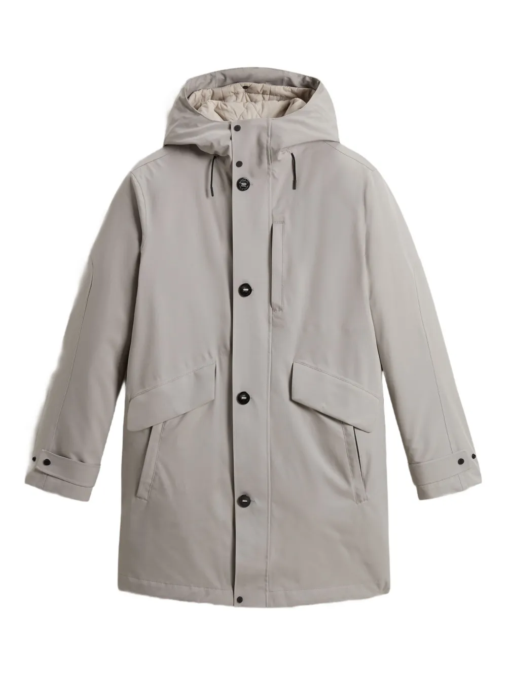 

Дождевик с капюшоном WOOLRICH, серый