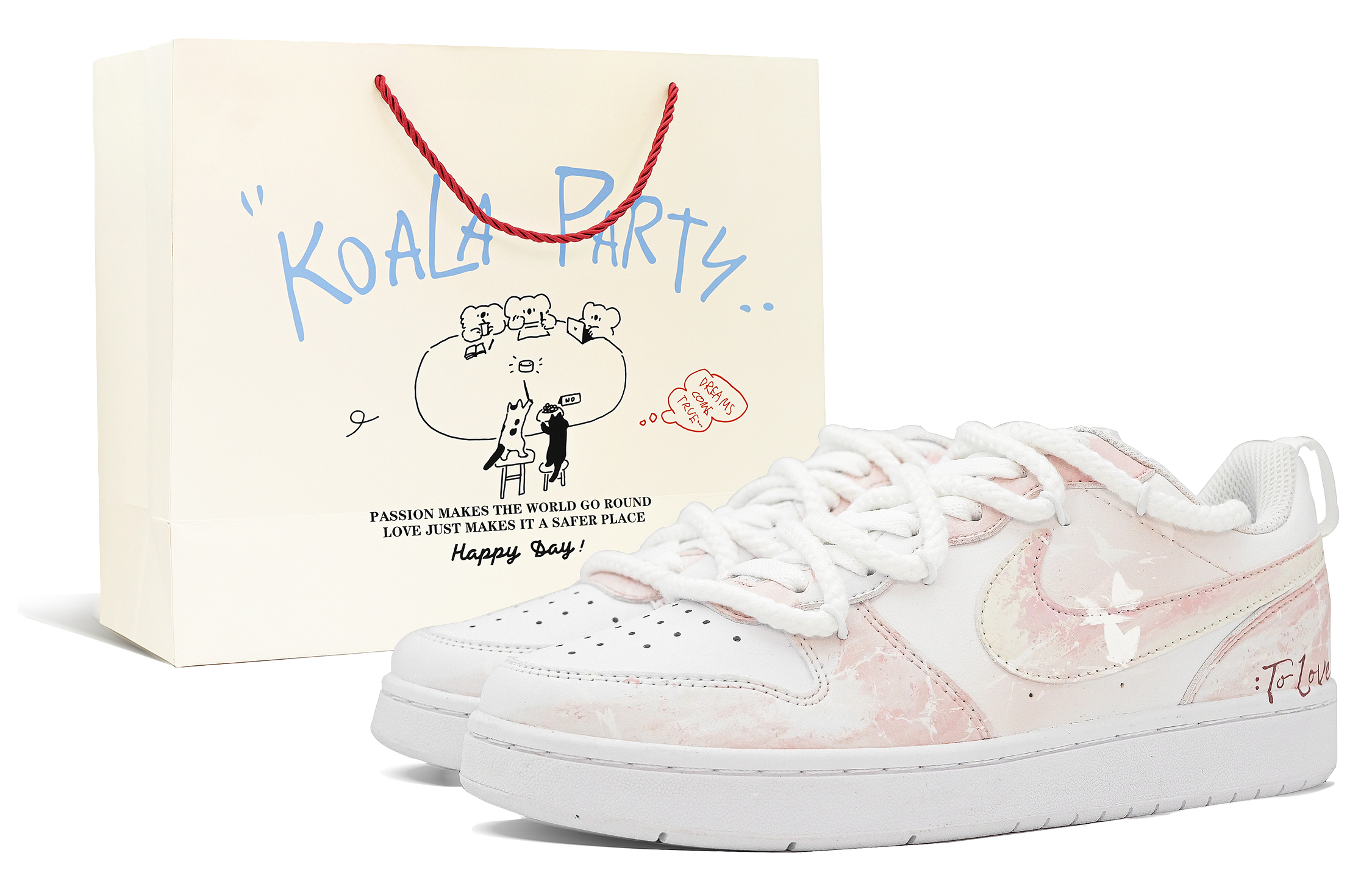 

Низкие детские кроссовки для скейтбординга "Love Letter" от Court Borough Evolution Theory для подростков Nike, розовый