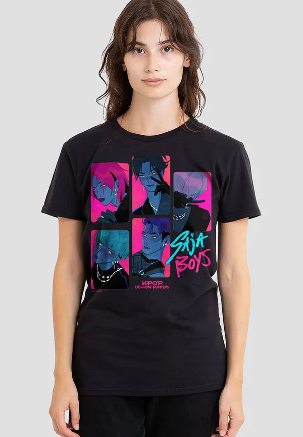 

Футболка с принтом kpop «охотники на демонов» (saja demons print tshirt) Netflix, Black, Черный, Футболка с принтом kpop «охотники на демонов» (saja demons print tshirt) Netflix, Black