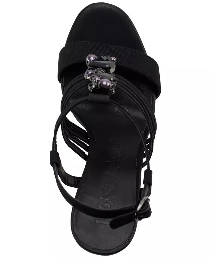 Сандалии Cicely Strappy с декоративными накладками KARL LAGERFELD PARIS, черный — фото 4