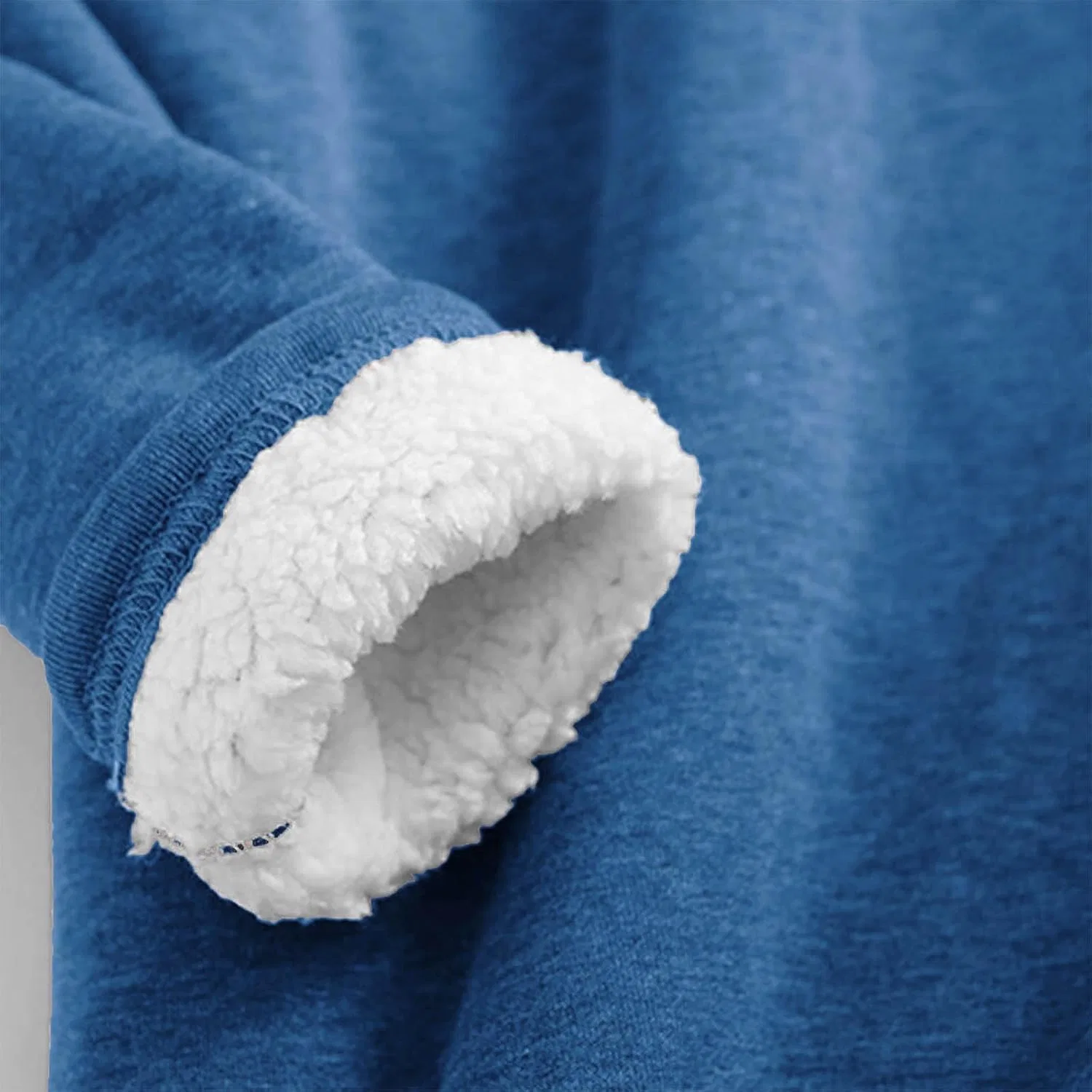 Блуза, длинная, Women's Fleece-Lined Sweatshirt, синий — фото 4