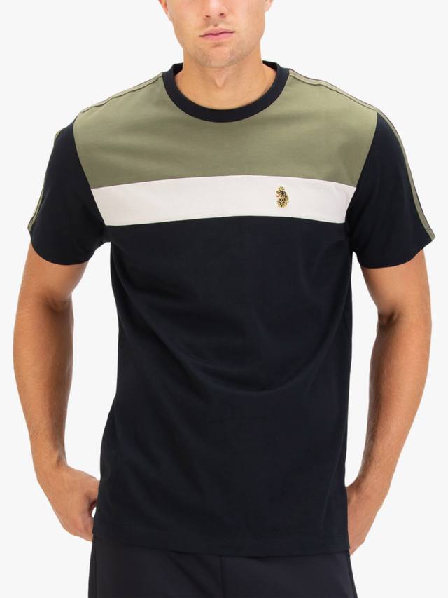 

Milko Pecker футболка с цветными блоками и круглым вырезом LUKE 1977, Black/Clover