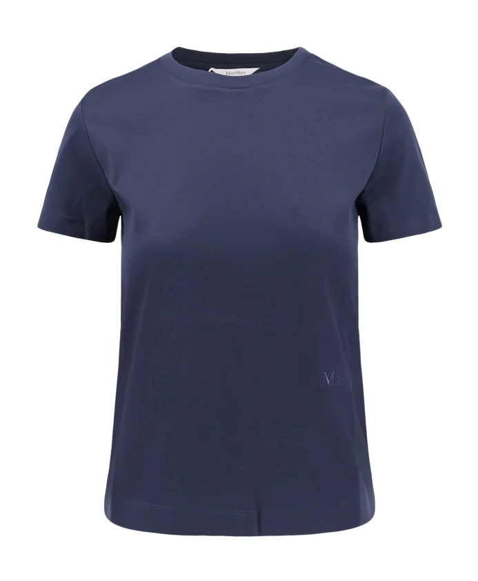 

Хлопковая футболка Nerina с вышивкой Max Mara, синий