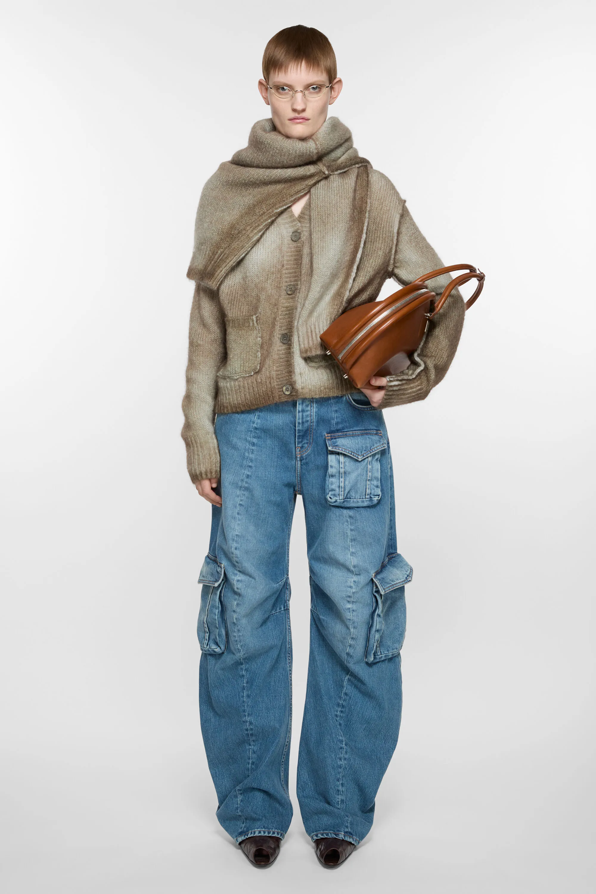 

Джинсовые брюки-карго Acne Studios, цвет Mid Blue