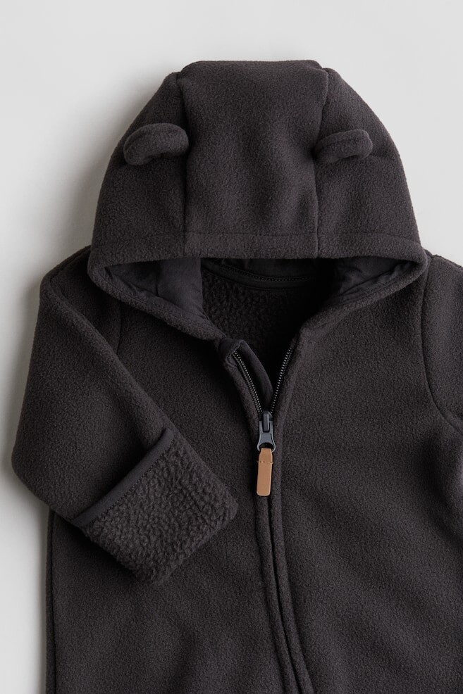 

Флисовый комбинезон с капюшоном H&M, серый