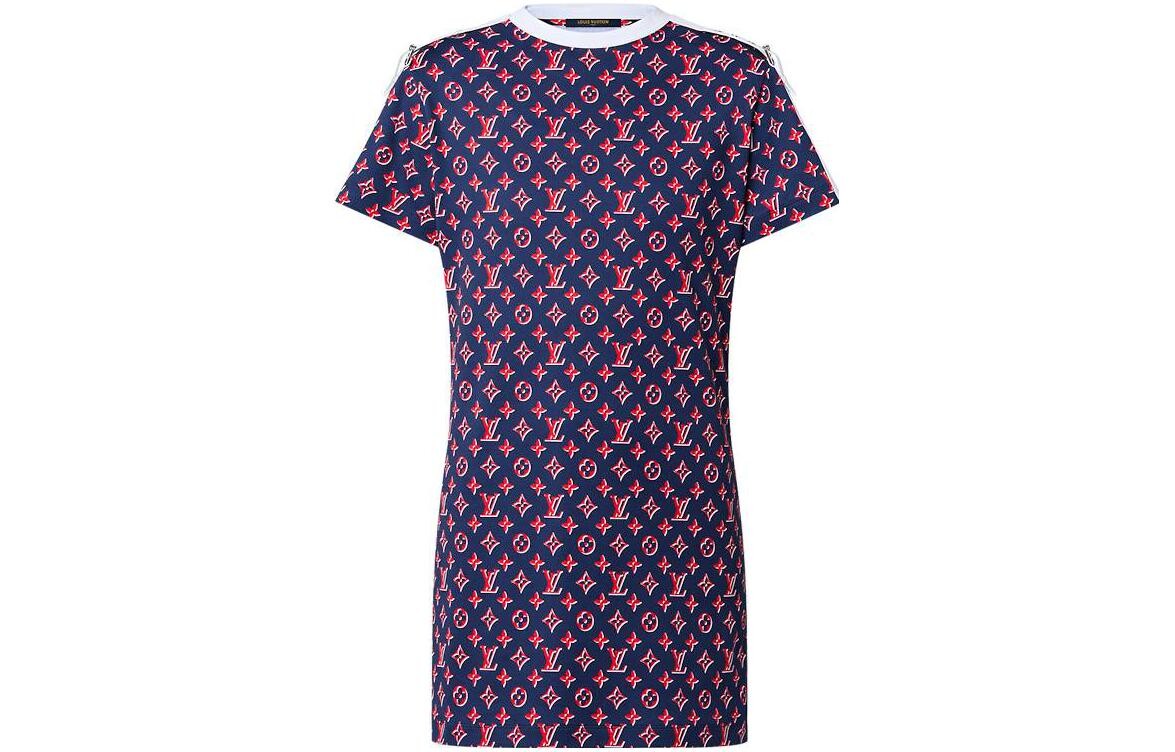 

Платье с короткими рукавами женское темно-синее Louis Vuitton