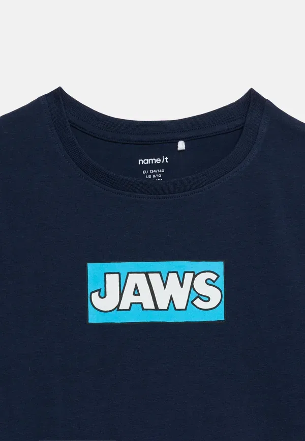 Футболка Name It Nkmmamut jaws box print t-shirt, темно-синий — фото 4