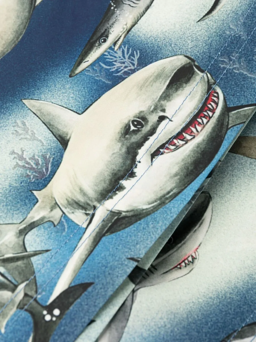 Плавки-шорты с принтом Sharks PALM ANGELS, синий — фото 3