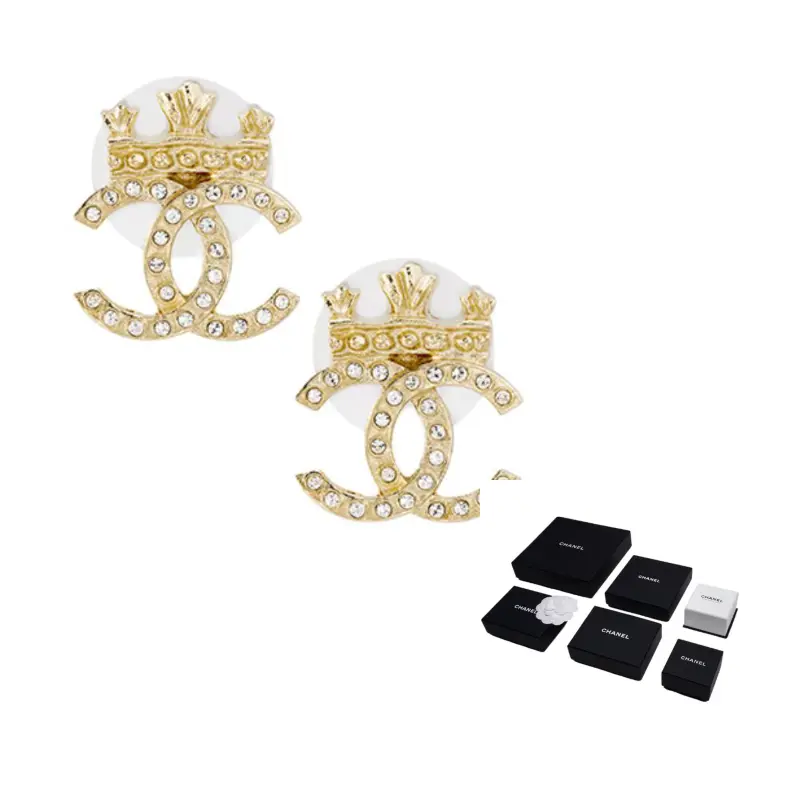 

Золотые металлические серьги для женщин Gold CHANEL, золотой