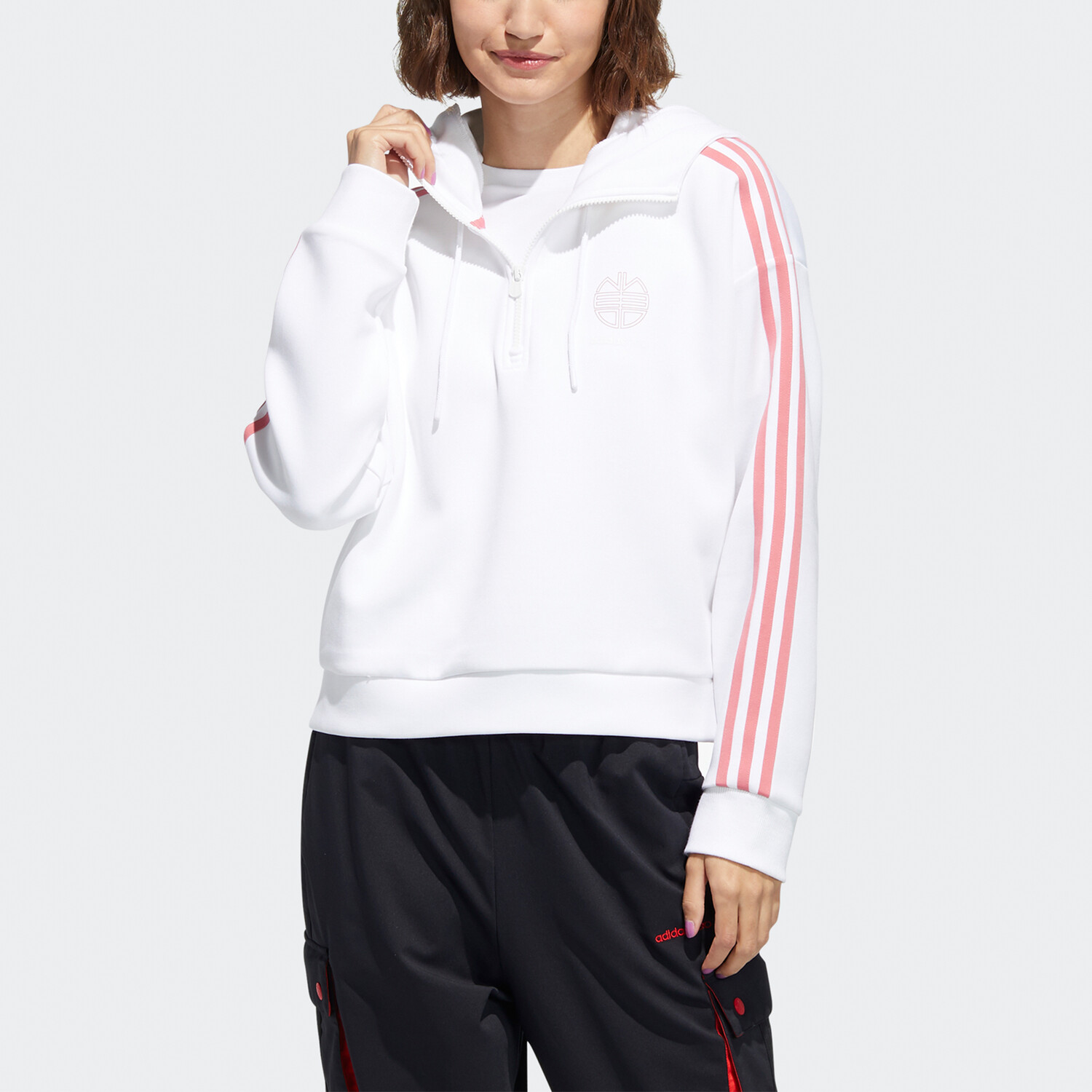 Толстовка женская белая Adidas Neo — фото 2