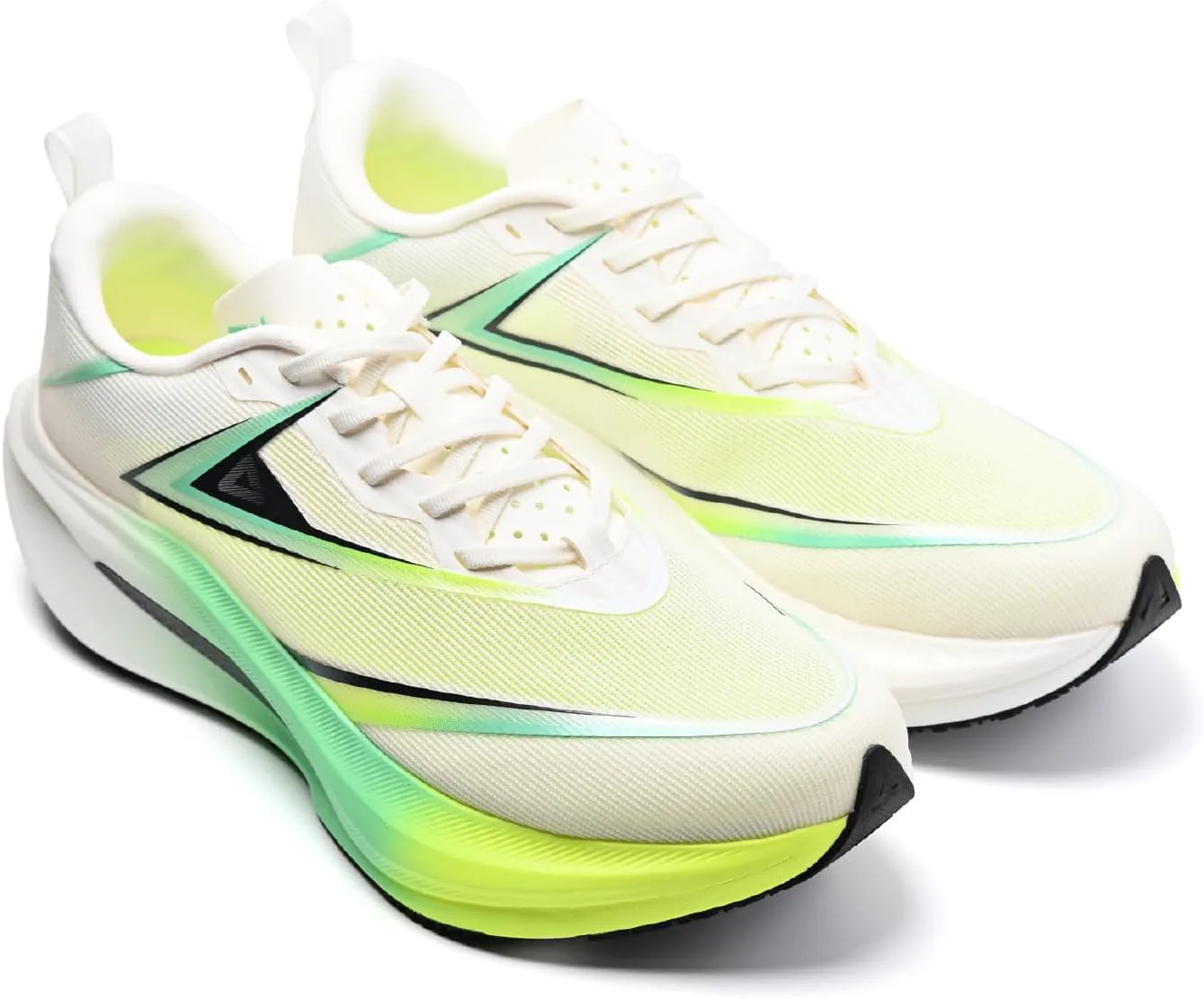 Кроссовки для бега Peak Men's K21 (21 километров) [Peak] K21 EXT53301 Бело-зеленые с амортизацией, мужская мода, белый — фото 4