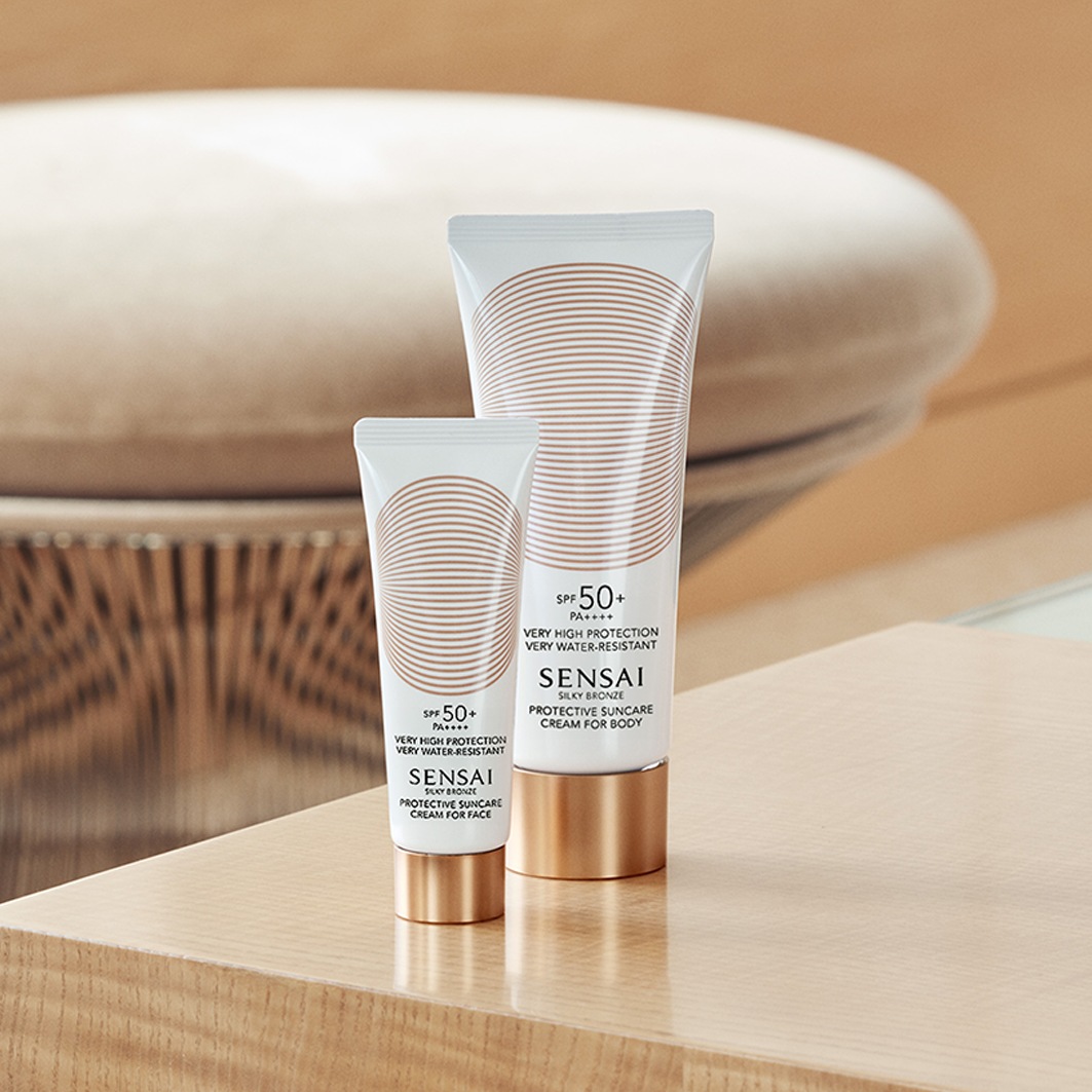 Солнцезащитный крем silky bronze protective suncare cream for body 50+ Sensai, объем 150 мл — фото 3