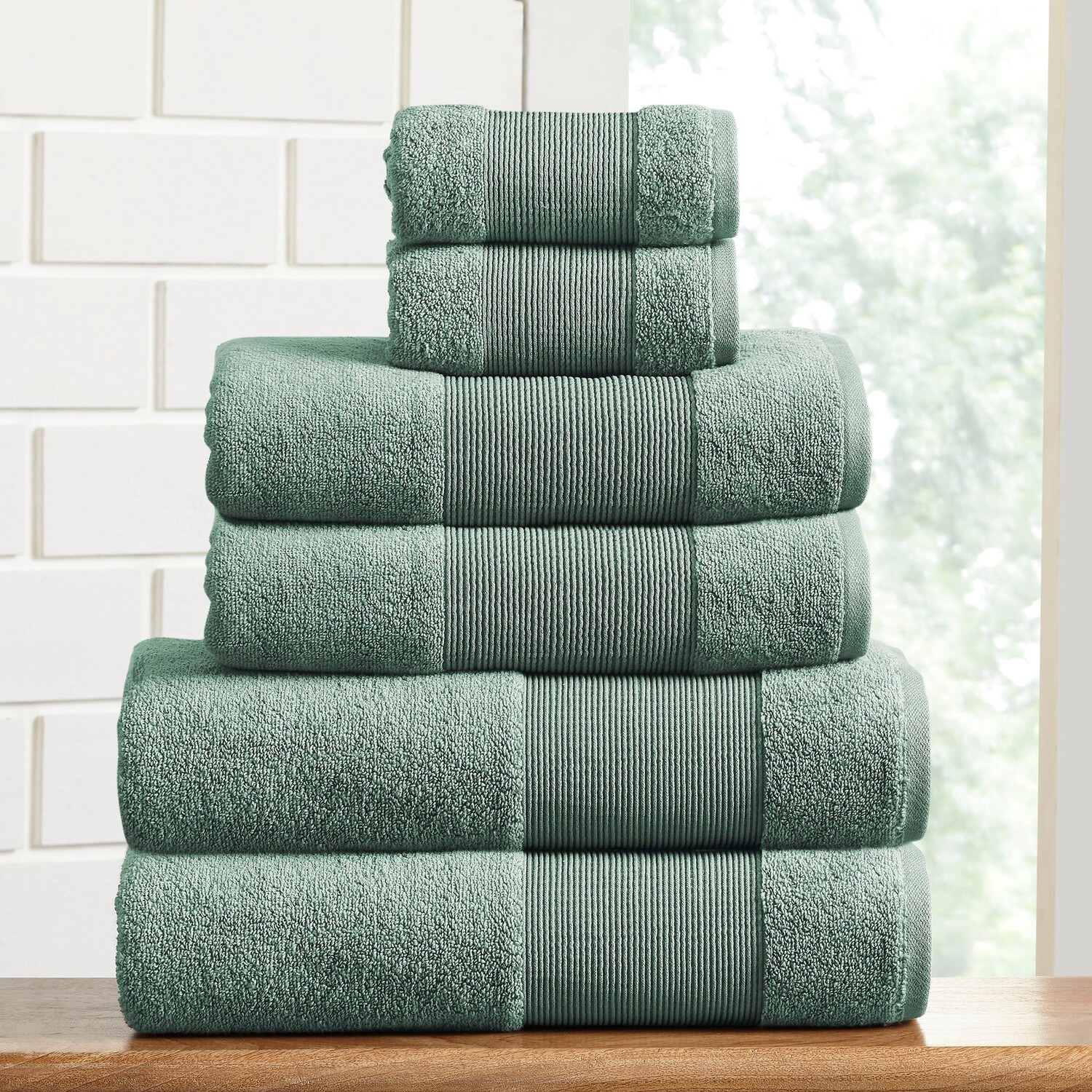 

Набор полотенец Modern Threads Air Cloud, 6 предметов, цвет Eucalyptus
