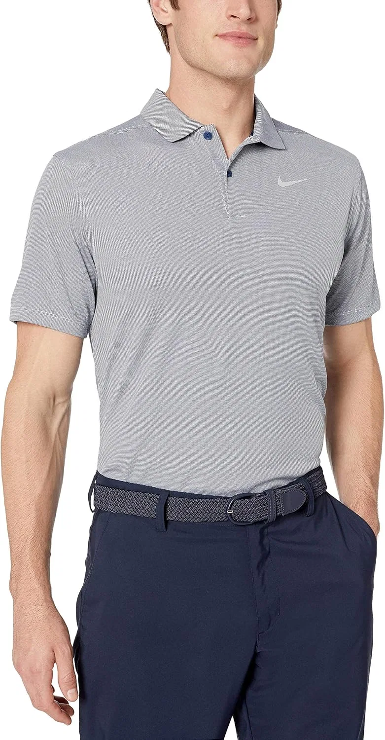 Футболка-поло Nike Dry Victory Texture для мужчин, синий/светло-серебристый