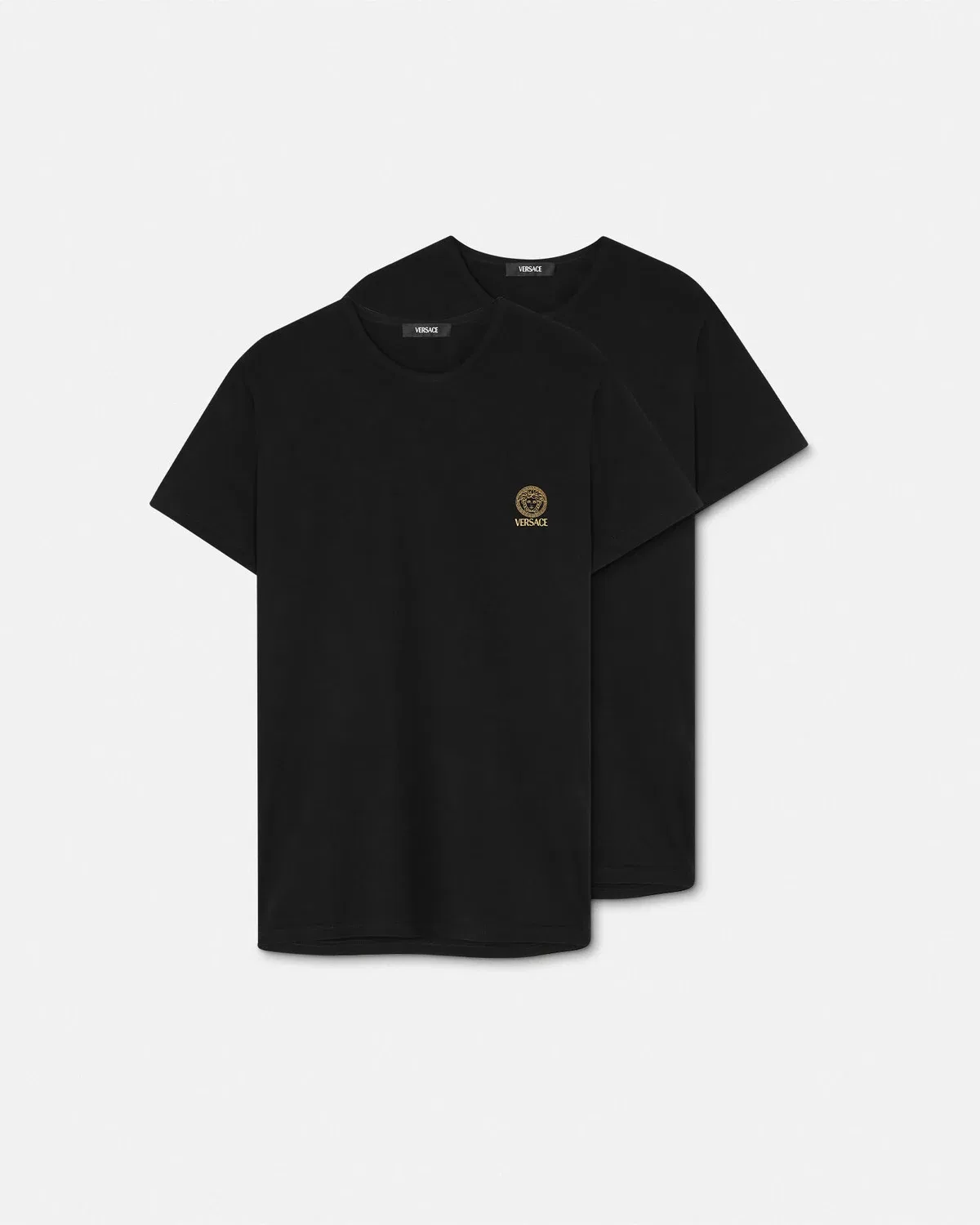 Комплект из двух маек с Медузой Versace, черный