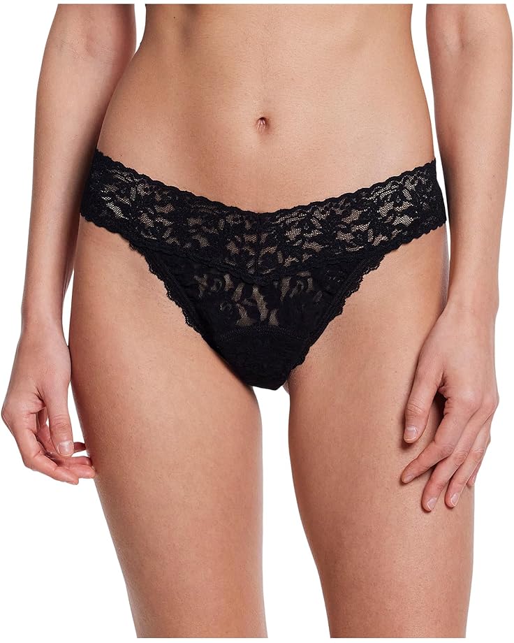 

Стринги Hanky Panky Signature Lace Leakproof Original Rise Thong, черный
