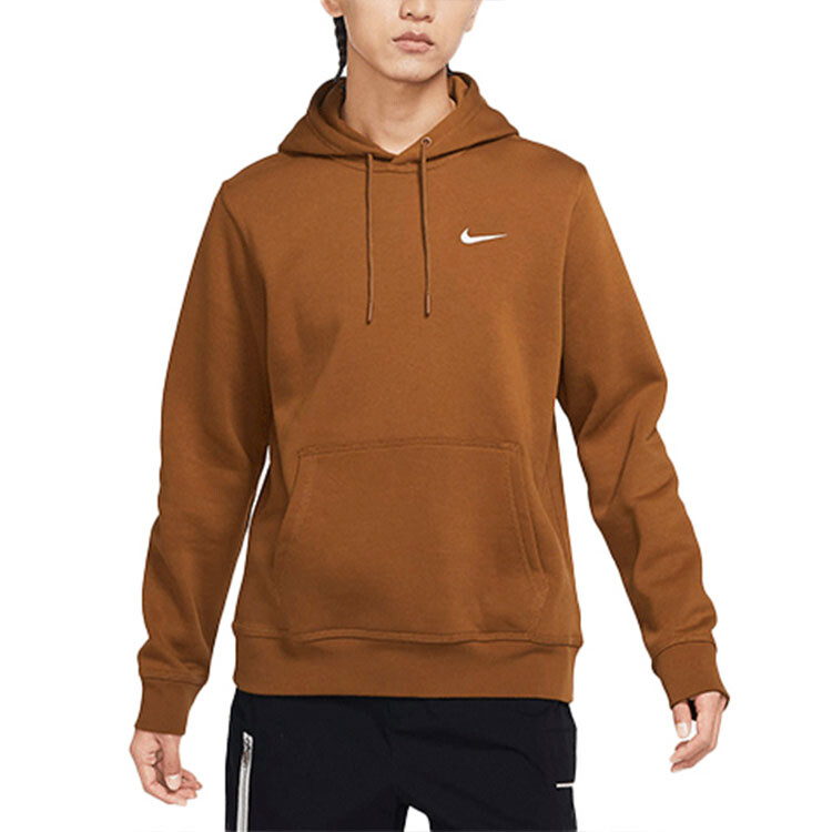 Мужская толстовка с капюшоном и завязками на шнурке Club Swoosh, цвет Tawny Nike, цвет Tawny — фото 4