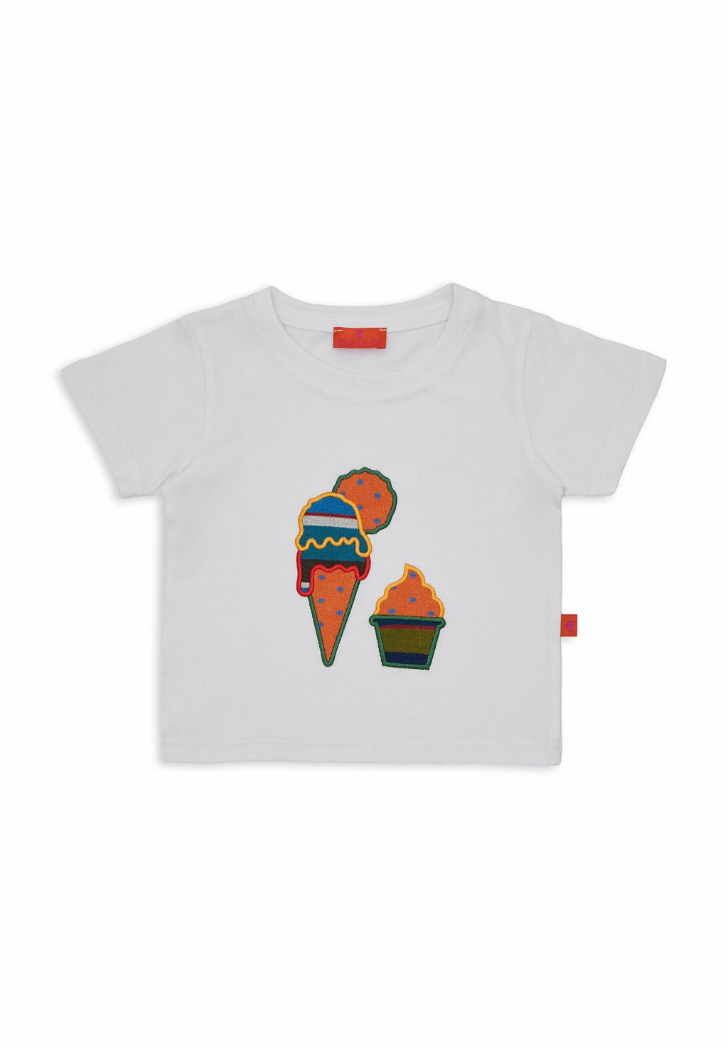 

Футболка с принтом CREW NECK WITH ICE CREAM EMBROIDERY Gallo, белый