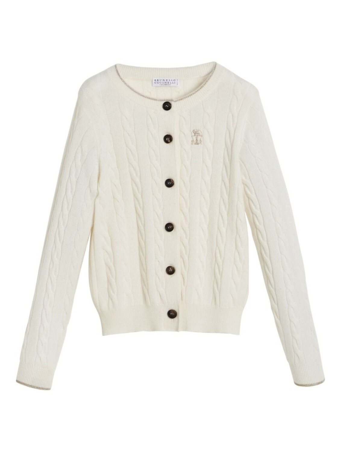 

Brunello Cucinelli Kids кардиган фактурной вязки, белый
