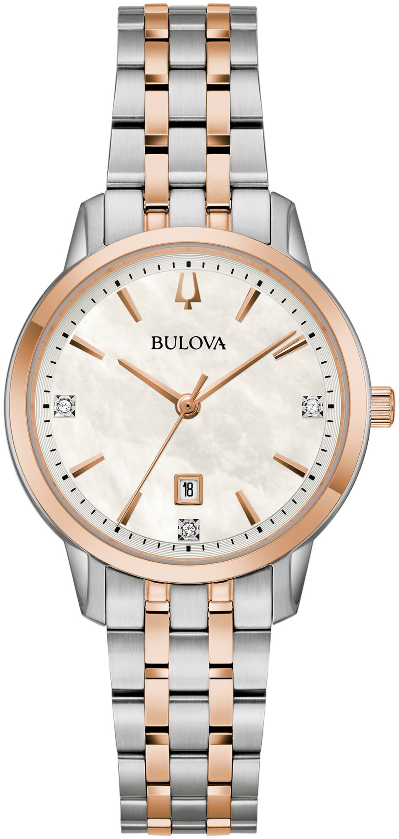 

Bulova Серебряные аналоговые часы
