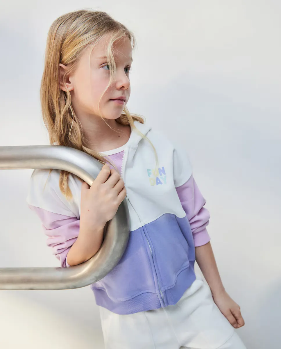 

Открытая толстовка для девочки с капюшоном Kids El Corte Inglés, мультиколор