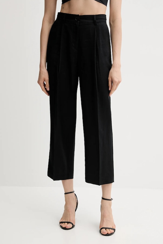 

Льняные брюки Sisley, черный