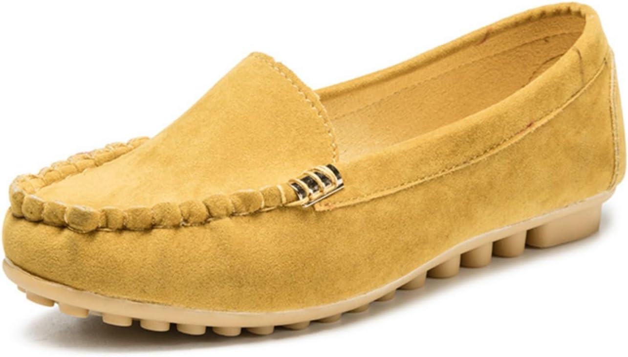 

Женские лоферы с закрытым носком, деловые повседневные туфли, удобные и легкие пенни-лоферы, ретро-классические слипоны, балетки, нарядные прогулочные туфли Generic, желтый