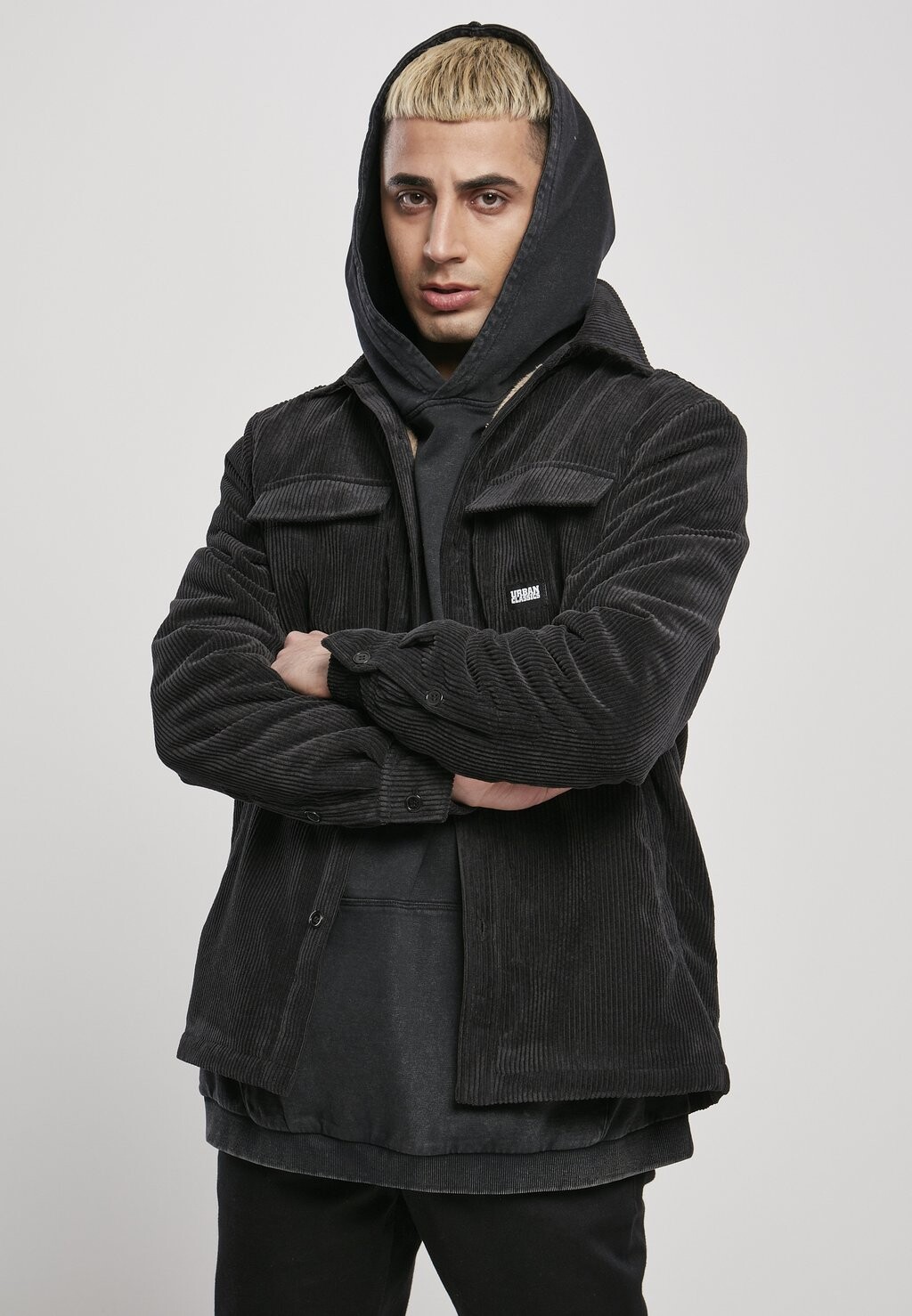 

Джинсовая куртка CORDUROY SHIRT JACKET Urban Classics, черный