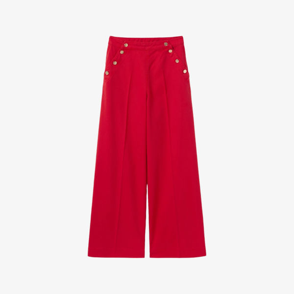 

Широкие джинсовые брюки с декоративными пуговицами Claudie Pierlot, цвет rouges