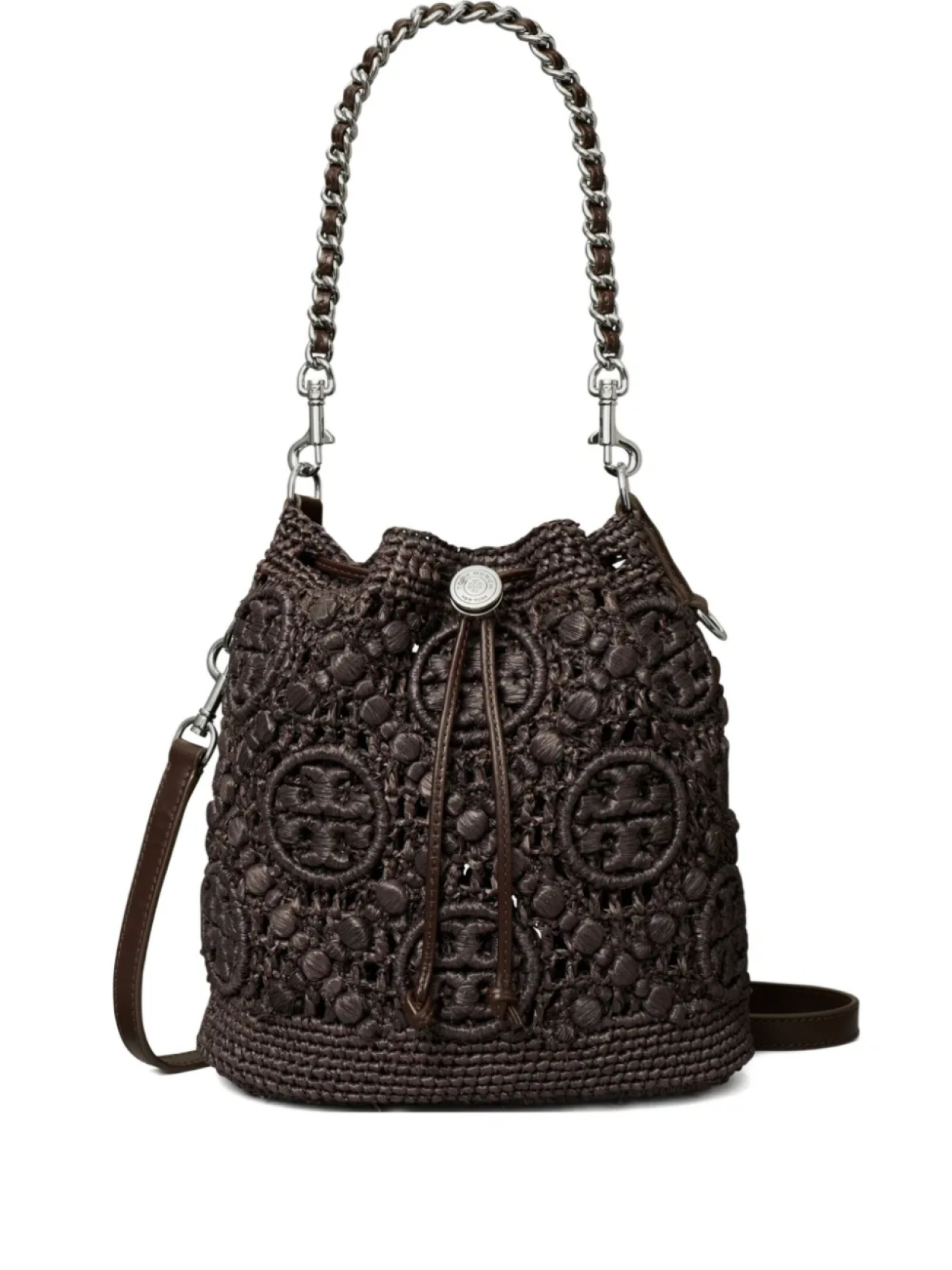 

Tory Burch сумка-ведро T Monogram, коричневый
