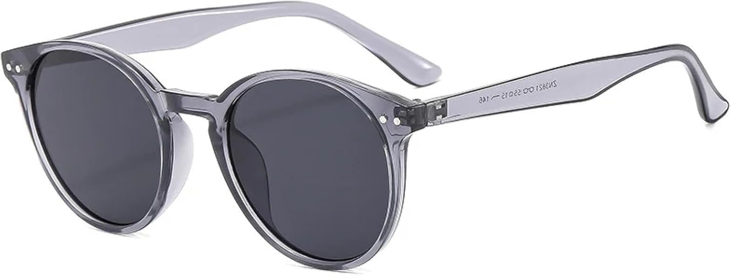 

Солнцезащитные очки с защитой от УФ-излучения UV400 для женщин и мужчин | Круглые линзы конфетных цветов, панк-стиль, заклепки | для занятий спортом на открытом воздухе DSVIGF, Gray Gray