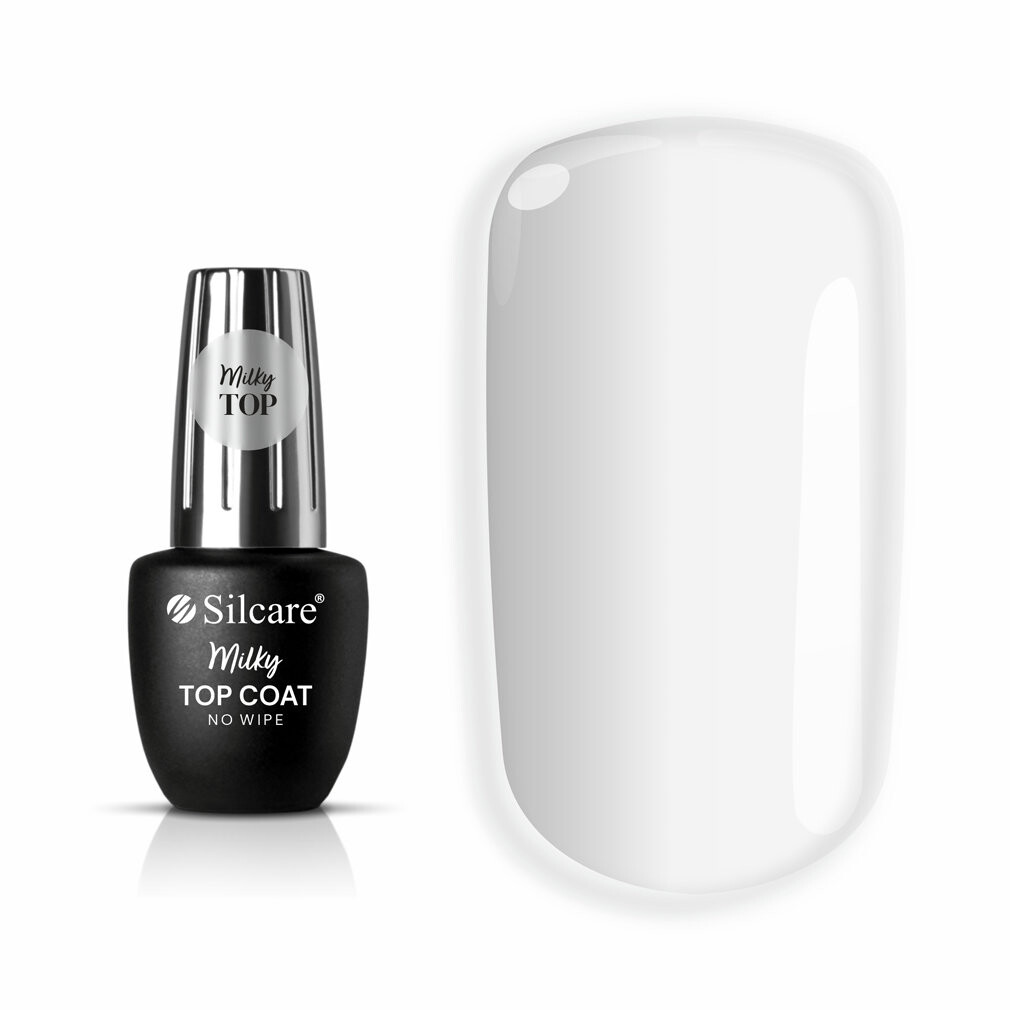 

Silcare, Верхнее покрытие Milky No Wipe, 9 мл
