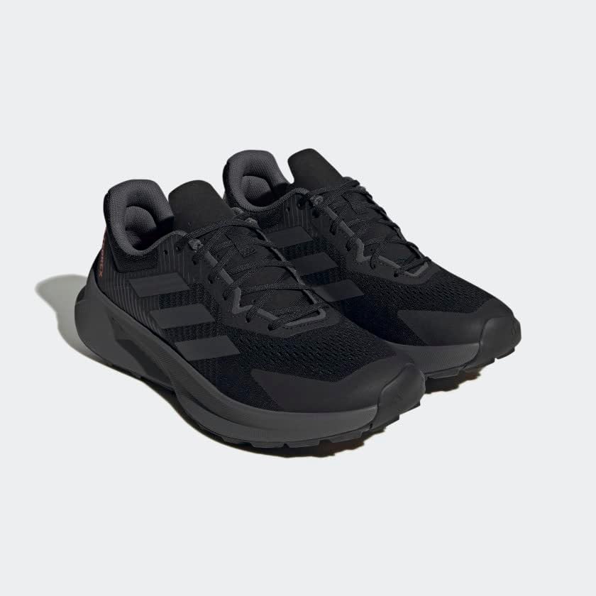 Мужские кроссовки Adidas Terrex Soulstride Flow для трейлраннинга, черный/оранжевый/серый — фото 4