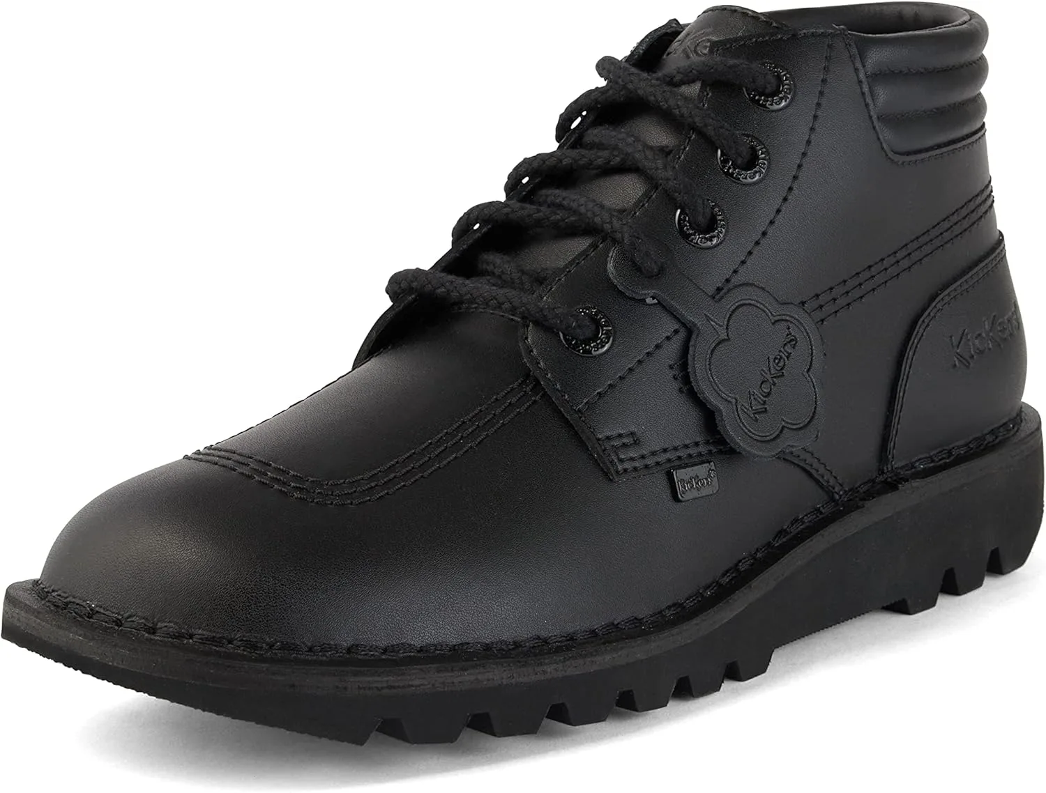 Мужские кожаные кроссовки Kickers Kick Hi Padded Leather Shoes Ankle Boots, черный