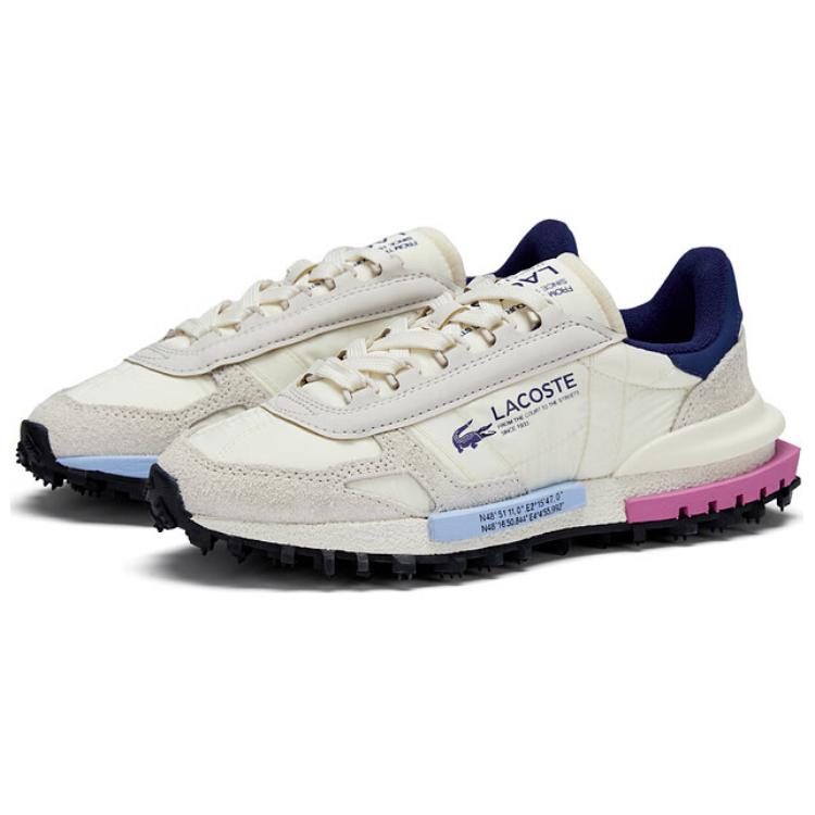 LACOSTE Женские бежевые повседневные низкие кроссовки устойчивые к износу, цвет Ecru — фото 3