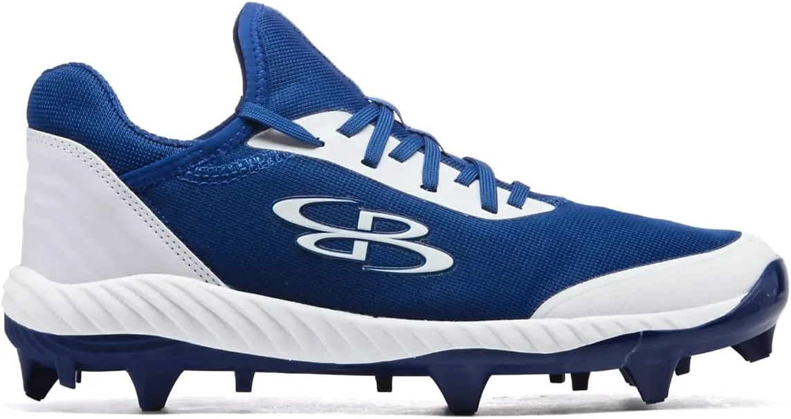 Мужские бутсы Boombah Raptor с формованными шипами - несколько вариантов цвета - разные размеры, сине-белый — фото 4
