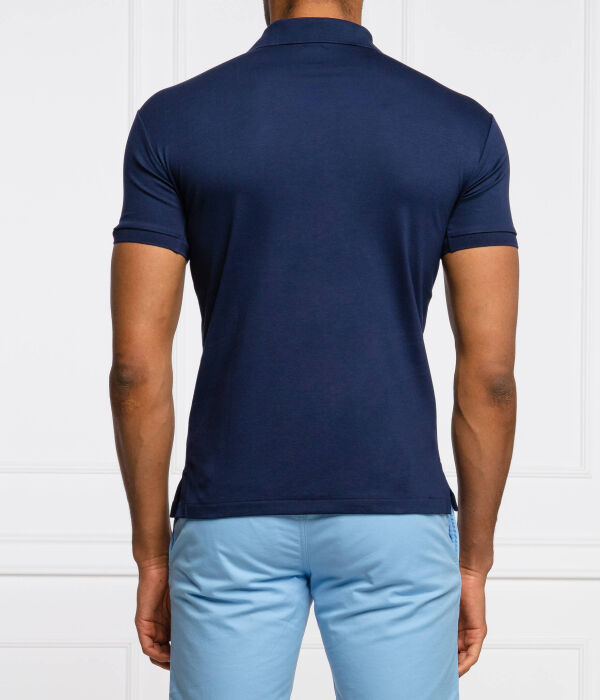 Рубашка поло Slim fit Polo Ralph Lauren, синий — фото 4