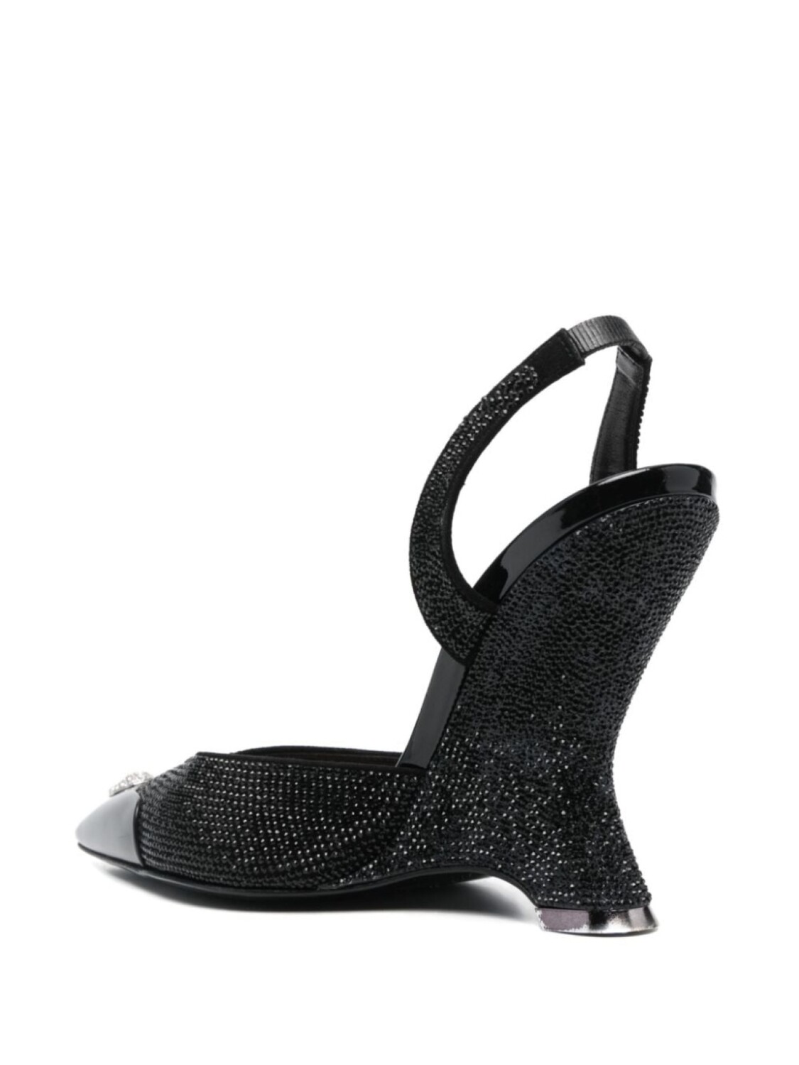 Philipp Plein туфли-лодочки Decollete 105 с кристаллами, черный — фото 3