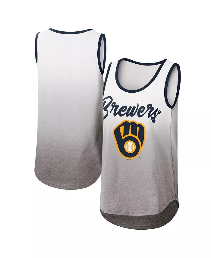 

Женская белая майка с логотипом Milwaukee Brewers в честь вернисажа G-Iii 4Her By Carl Banks