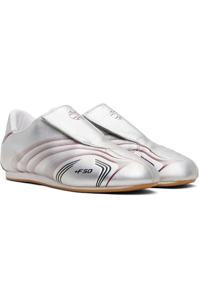 Adidas Originals Эксклюзивные серебристые кроссовки для тхэквондо Ssense F50 — фото 4