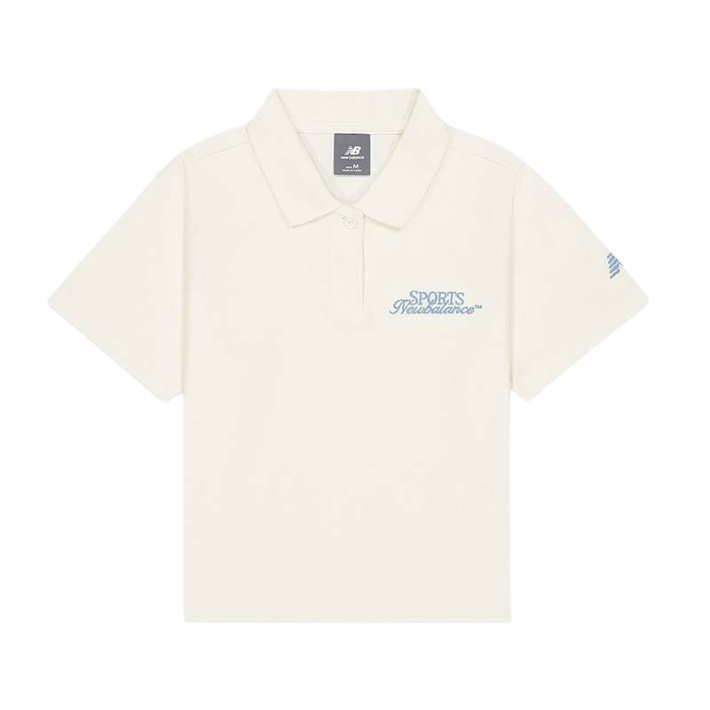 

New Balance Поло для женщин Ivory White