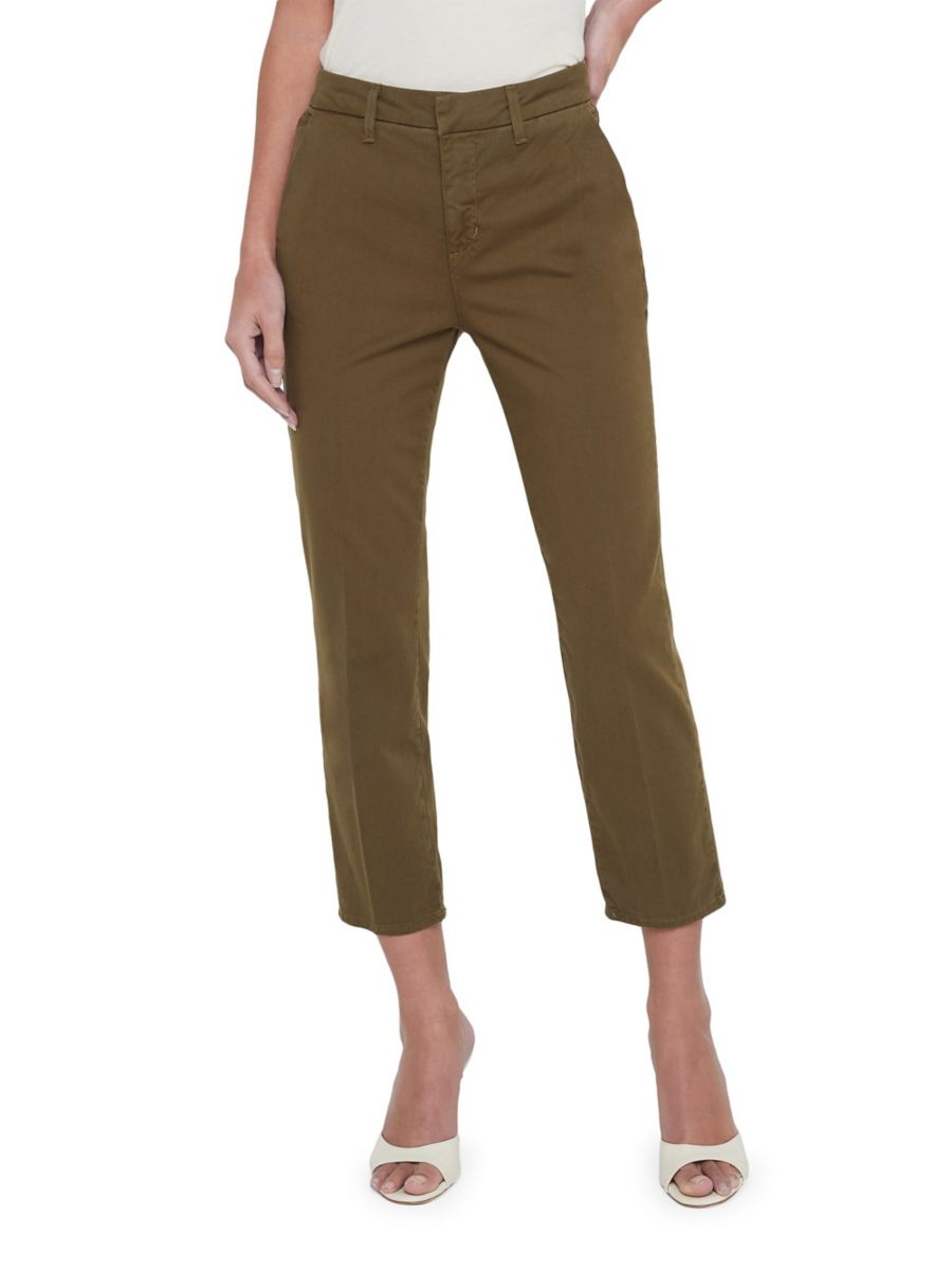 

Узкие укороченные брюки Harlow L'AGENCE, цвет British Khaki