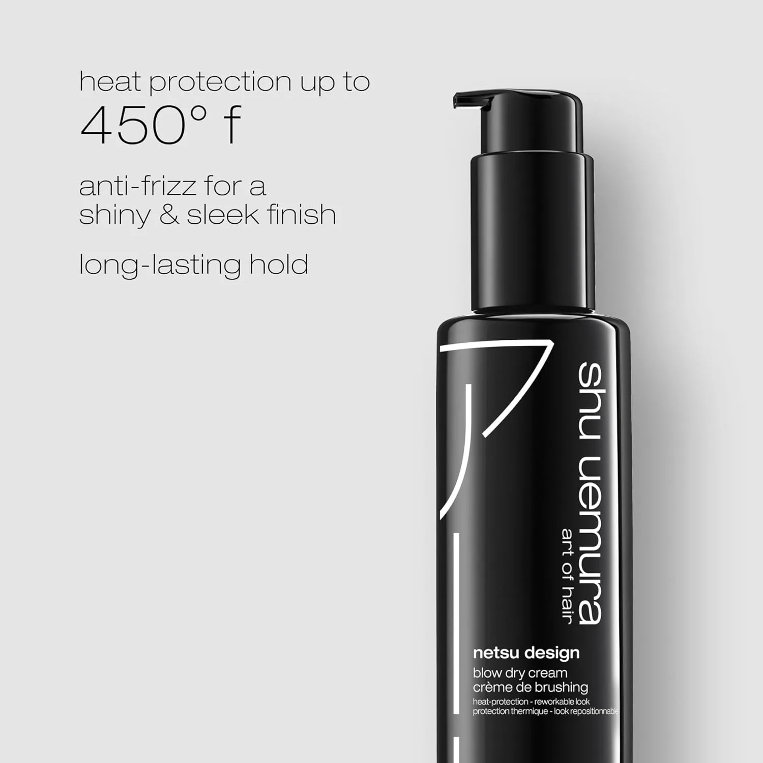 Shu Uemura Art of Hair Netsu Design Blow Dry Cream - основа под укладку и термозащита, придает объем и гладкость, средняя фиксация и гибкий контроль, 140 мл., red — фото 2