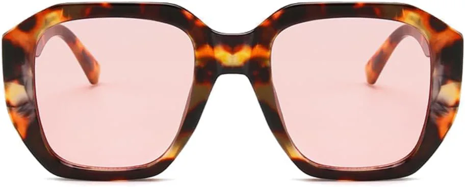 

Солнцезащитные очки с защитой UV400 | Толстая оправа розового леопардового цвета | для женщин и мужчин, для занятий спортом на открытом воздухе и вождения DSVIGF, 10