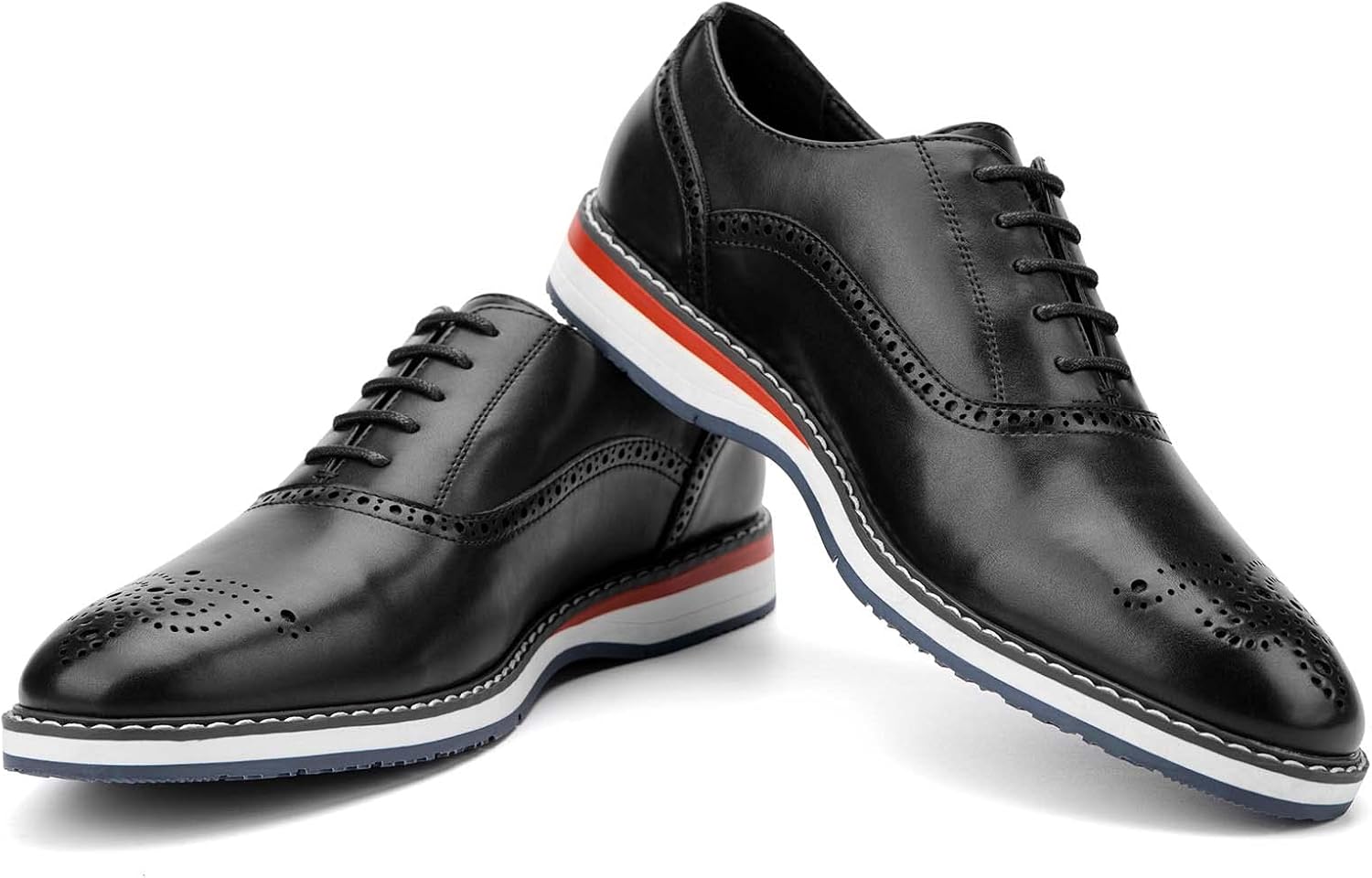 

Мужские оксфорды JITAI, легкая модная обувь с крыльями-броугами и шнуровкой, черный